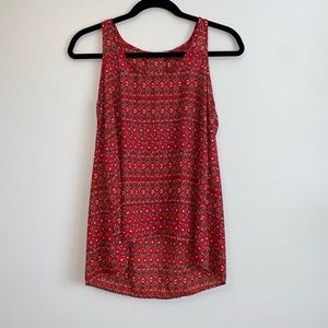 Red designed tank top! By Hollister